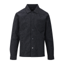 Lavrans Overshirt Black AOP M Jaquard overshirt