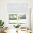  plisségardin Hvit 120x100 cm Stoff Bredde 119,4 Polyester