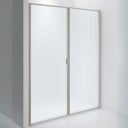 INR Iconic Nordic Rooms Dusjvegg Edge 3 Måltilpasset / Matt Svart Klart Glass