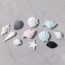 Diverse Silikoneform Søstjerne konkylie muslingeskal H: 0.3-1 cm L: 1.3-3.3 cm 2 stk 1 pk