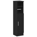 Vidaxl Baderomsskap med rulleholder svart 20,5x22x90 cm 858498