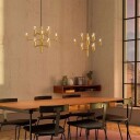 Herstal - Manola Mini 12 Lysekrone Satin Messing - Lampemesteren