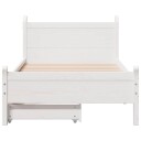  Sengeramme uten madrass hvit 75x190 cm heltre furu 8721158409706