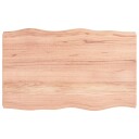  Bordplate lysebrun 80x50x(2-6)cm behandlet heltre naturlig kant 363943