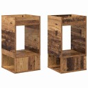 vidaXL Avlastningsbord 2 pcs Gammelt tre 30 x 30 x 56 cm