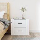 vidaXL Veggmontert nattbord hvit 50x36x47 cm
