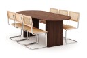 Scandinavian Choice Noira Spisebord 220 cm Massivt Valnöt med 6 stk Build Matstkolar Brun