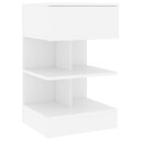 vidaXL Nattbord hvit 40x35x65 cm sponplate