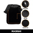 Rocksax Ryggsekk Svart Sabbath Never Say Die Tour Logo Crossbody Bag med Stash Pockets