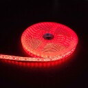 5m 10W/m Rød LED strip   24V DC IP65 120 LED pr. meter   Kulør : Rød