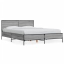  Sengeramme grå sonoma 120x200 cm konstruert tre og metall 8721102612916
