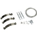 Metalbestos skorstein Ø 250 mm bardunsett med 10 meter wire