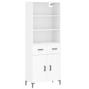 vidaXL Highboard hvit 69,5x34x180 cm konstruert tre 8720845499358