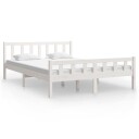 vidaXL Sengeramme hvit heltre 150x200 cm 5FT King Size