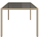 Hage Spisebord Beige 250x100x75 cm Polyrotting