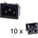 Paneluttak for IEC-plugg. Pakke med 10 stk.
