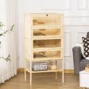 Northio Smådyrbur 5 Nivåer Naturlig Tre 60X40X120 cm
