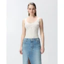 Pinko Dame Topper Hvit S,