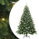  Kunstig juletre med 300 LED med stativ grønn 180 cm PE og PVC