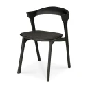 Ethnicraft Bok Spisestol svart eik/soft black fabric