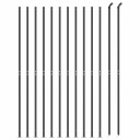vidaXL Nettinggjerde med flens antrasitt 1,8x25 m