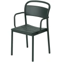 Muuto Linear Steel Stol med armlener   Dark Green