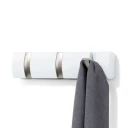 Umbra Flip 3 Knaggrekke hvit nikkel