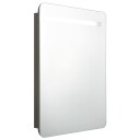 vidaXL LED-speilskap til bad antrasitt 60x11x80 cm