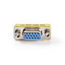 Nedis Vga adapter VGA Hun 15p Nikkel Belagt Rett Metall Plastpose
