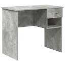  Skrivebord med Lagring Betonggrå 90x49.5x75 cm Ingeniørtre