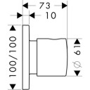 Axor Citterio M, 3/4-veis ventil Krom