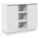  Sideboard med LED Hvit 90x32x75 cm Konstruert tre