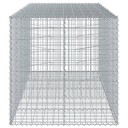 Gabionkurv med deksel 250x100x100 cm galvanisert jern