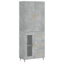 vidaXL Highboard betong grå 69,5x34x180 cm konstruert tre 8720845411923