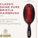 Kent Brushes Classic Shine Large Pure Black Bristle Hairbrush