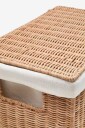 Kave Home Indali sett med 2 rottingkurver 57 x 44 cm 47 x 37 cm Brun
