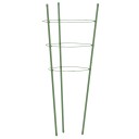 vidaXL Plantestøtter med 3 ringer 5 stk grønn 75 cm stål