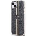 Guess Mobildeksel iML 4G Gold Stripe for iPhone 15 Plus - Svart