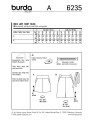 Burda 6235 - Skjørt EUR: 34-44, US: 8-18