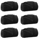 vidaXL Kastepledd 6 pcs Svart 270 x 240 cm Fleece