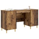 vidaXL Skrivebord Gammelt tre 142,5 x 50 x 75 cm Konstruert tre