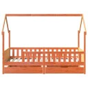  Barnesengeramme med skuffer 80x200 cm heltre furu