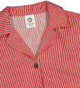 Müsli Skjorte Poplin Stripe Crop Balsam Cream/Apple Utg. 8 år 128 Skjorte K/E Flerfarget Hvit Rød