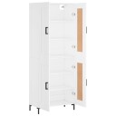  Highboard hvit 69,5x34x180 cm konstruert tre