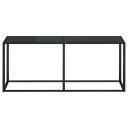 vidaXL Konsollbord svart 180x35x75,5 cm herdet glass