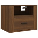 vidaXL Veggmontert nattbord brun eik 50x36x40 cm
