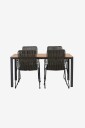 Venture Home   Spisegruppe Break med 4 stk spisestoler Bois   Natur