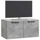  Vegghengt TV skap Betonggrå 59,5 x 31 x 30 cm Konstruert tre