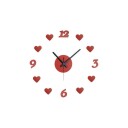 DIY veggklokke "Hearts