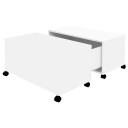 vidaXL Salongbord hvit 75x75x38 cm sponplate